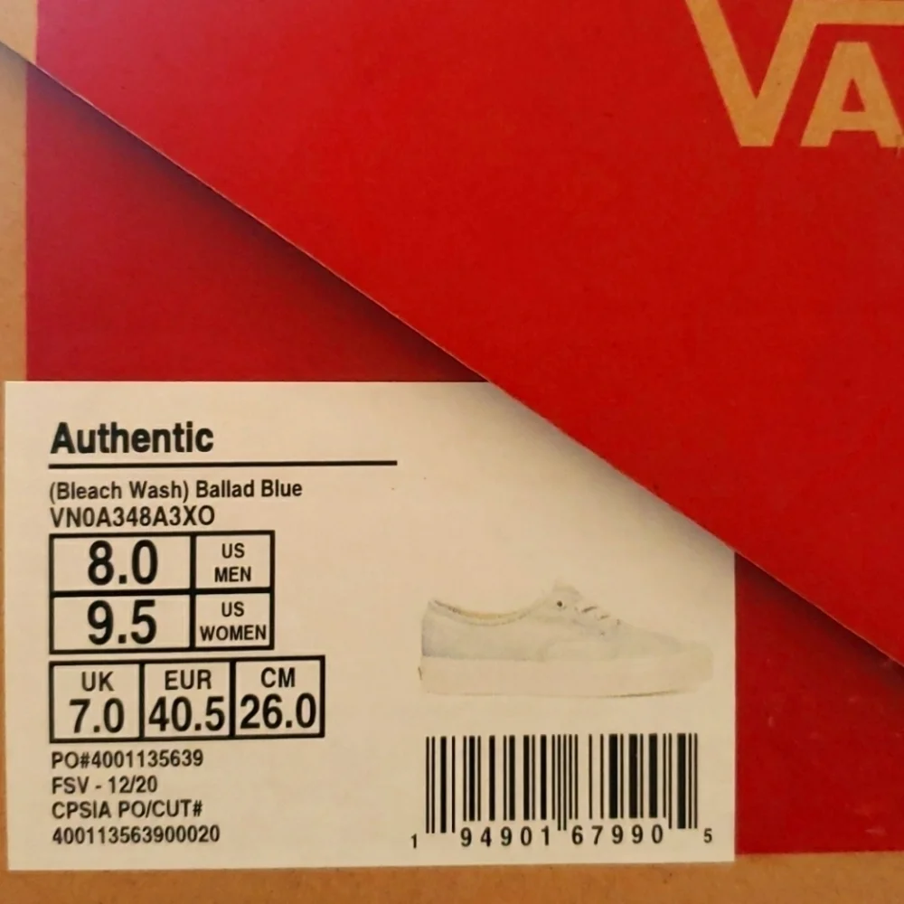 Vans Authentic Bleach Wash Sneakers